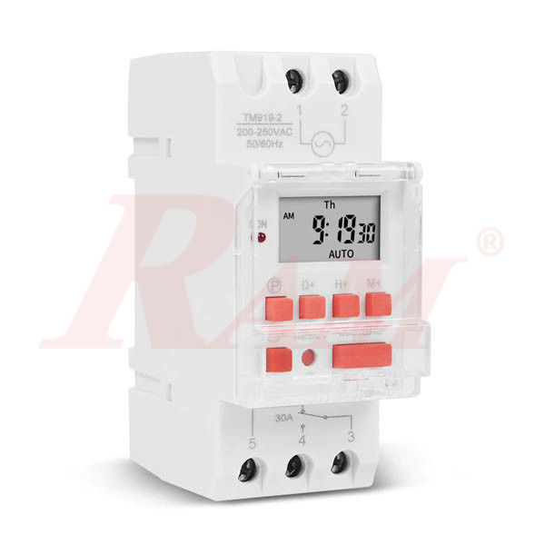 TM919B-2/220Vac Dain Rail Mount Timer Switch 30A/220Vac | RAM ...